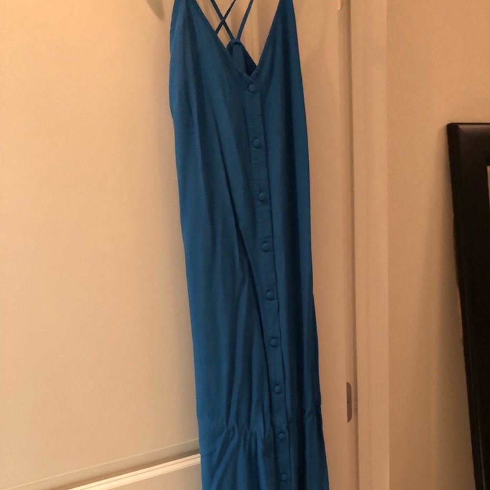 TopShop Blue Midi Length Dress